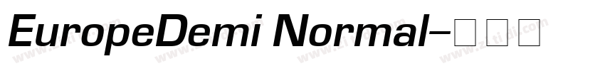 EuropeDemi Normal字体转换